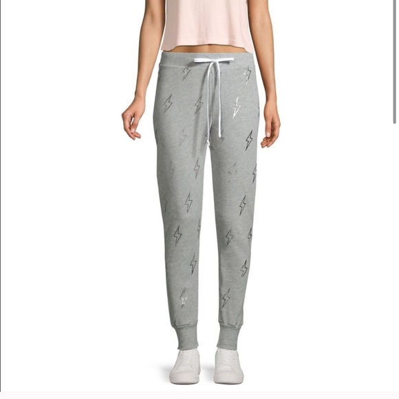 Wildfox Jack High Waist Silver Bolt Sweatpants - Picture 3 of 8